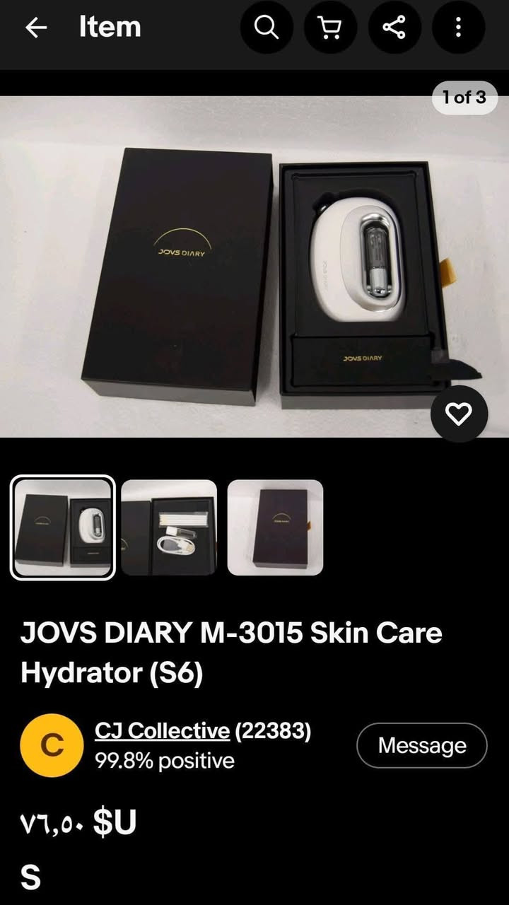 جهاز مرطب للوجه من نوع JOVS Diary

يستخدم هذا الجهاز تقنية النانو 
لإنتاج رذاذ دقيق، مما يساعد 
على ترطيب البشرة بعمق 
.
.
قطعة ماركة اصلية 💯💯
الاعتماد كارت اسيا او تحويل سوبر كي 
#تابع_منشورات_الصفحه


**إذا كنت صاحب هذا الإعلان وتريد حذفه لأي سبب، رجاءا أرسل رسالة إلى الدعم الفني**
