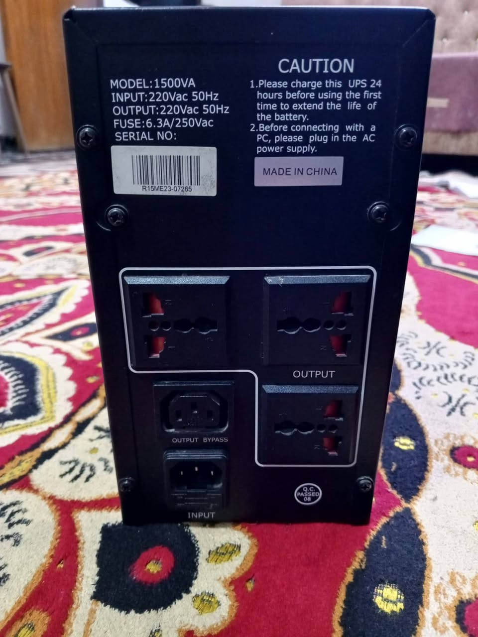 للبيع للبيع ... UPS
الجهاز كلللش نضييف مستعمل شهرين 
MAXMA من شركه UPS
الطراز: 1500VA
المدخلات: 220 فولت تيار متردد، 50 هرتز
 المخرجات: 220 فولت تيار متردد، 50 هرتز
سعره 80 الف و بي مجال واتساب ***********
