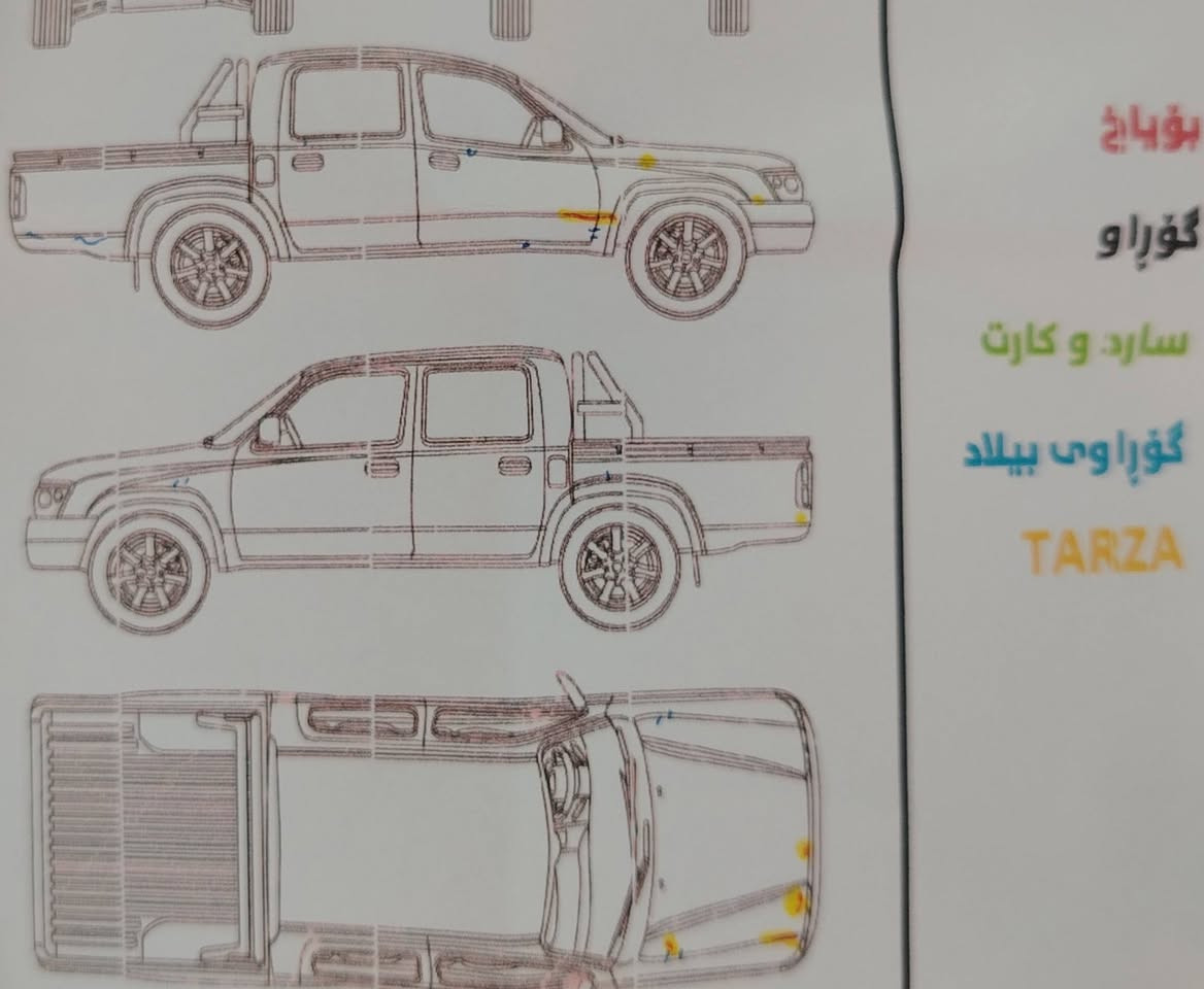 تویتا مەرزیە 2014 سەنەوی تازەیە سبوغوو گۆڕاویی نیە بەس دووسێ جێ تاعدیل سەردی هەیە مەکینەی نەکراوەتەوە گێروو مەکینەی بەشەرتە 190هەزار ڕۆشتوە 
زۆر باکوو خاوینە 
سعر 190
***********
***********
