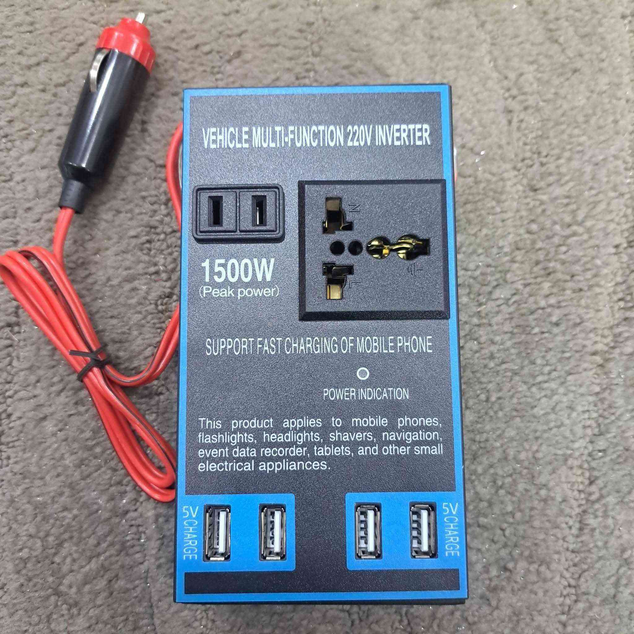 عاكسة 1500 واط تحول من 12/24 ڤولت الى 220 بيه 4 منافذ شحن هاتف + مقبس للأجهزة كهربائي


**إذا كنت صاحب هذا الإعلان وتريد حذفه لأي سبب، رجاءا أرسل رسالة إلى الدعم الفني**