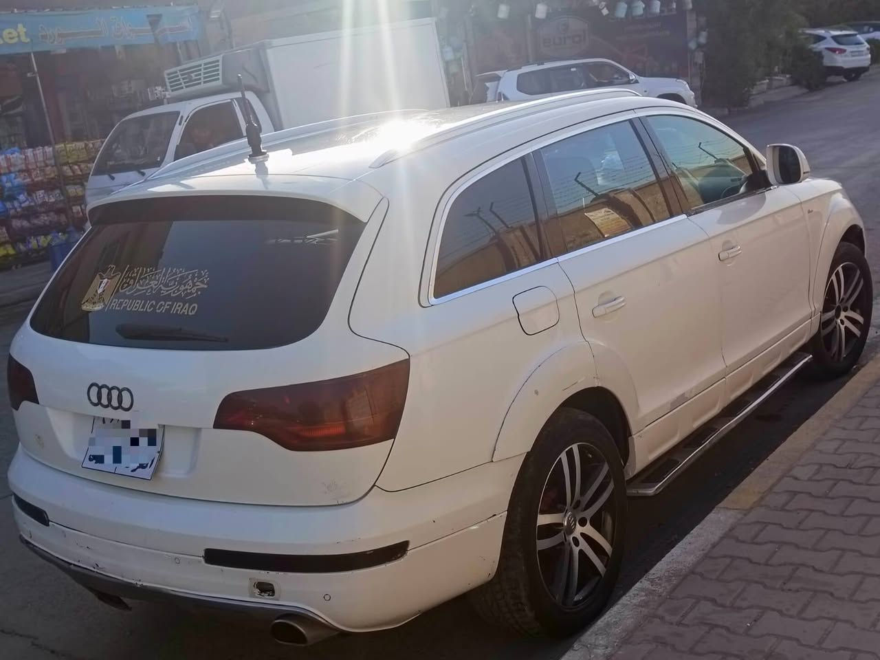 ***********
سلام عليكم اودي Q7   بيها صبغ 3قطع فقط    
2008رقم اربيل بسمي وكالة عامة 
للبيع او مراوس حسب القناعه 
سياره جاهزه مكينه وكير الكزز 4700 مكفولات صدر امامي خلفي 
خير من الله 
سستم دمام فجوج برمبو ويل كب 20 
*********** بغداد الكرخ  سعر 105وبيها مجال سياره مال بيت الله شاهد بغداد, العراق
