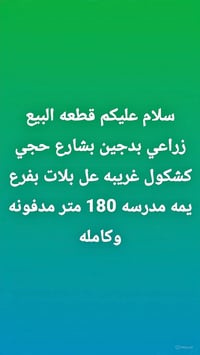بدجين شارع حجي • ١٨٠م • أرض