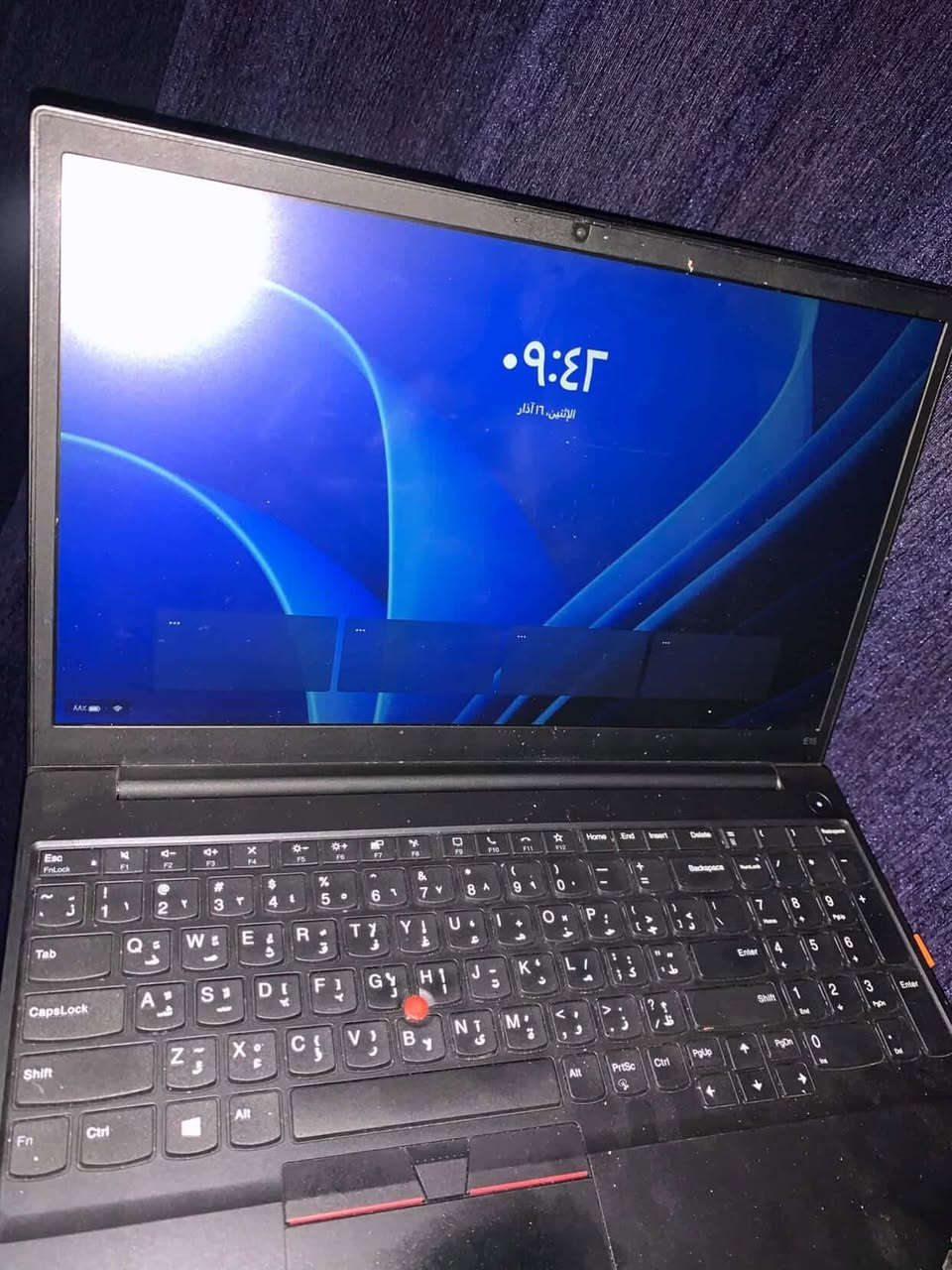 لابتوب Lenovo E15 للبيع
المواصفات:  
- المعالج: Ryzen 5 5500U  
- الرام: 8GB DDR4  
- الخزن: 256GB SSD  
- الشاشة: 15.6 بوصة FHD LED  
- كرت شاشة: مدمج Radeon  
- يدعم HDMI 4K  
- الجهاز نظيف وشغال بدون مشاكل  
السعر 350
مكان بغداد حي الجهاد
التوصل وتساب فقط 

***********
