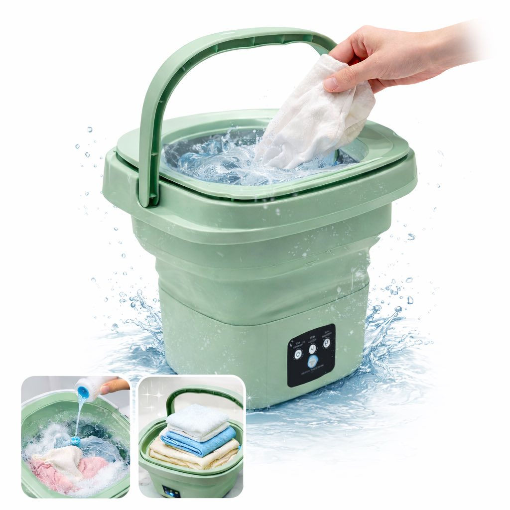 ✨ غسالة قابلة للطي تنظف ملابسك الصغيرة بلطف 💦
تصميم عملي وصغير يوفّر المساحة 🏠
غسيل فعال وثلاثي الأبعاد دون إيذاء الأقمشة 🌀
نظافة سريعة وسهلة أين ما كنت
السعر25شامل التوصيل شرط الفحص 
واتساب ***********
