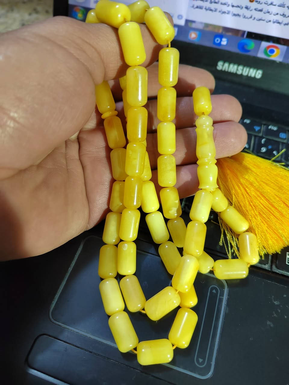 بصفاء القلب وجمال كبير تحفة من الكهرب الحر الصافي المضمون كما عودناكم دائماً وابداً ... بعدد حبات 47 حبة + حبة احتياط مع الكركوشة بقياس 15 ؛×9 ملم وشاهد من الجمال والروعه  وبوزن 49 غم ,,,,, مضمونه من الكبس والضغط والكهرب الصيني ,,, شرط الفحص  ,,, اكتب تم تلكه السعر على الخاص لاتصال على ىالخاص او على الواتساب بالرقم *********** يوجد شحن داخل وخارج العراق
