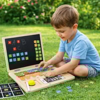 لابتوب خشبي مغناطيسي • ٨٤ قطعة • مونتيسوري