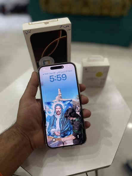 سلام عليكم ايفون 16 برو ماكس شرق اوسط وتر برو بعده بضمان فاتحه شهر السادس بهاي السنه يعني صارله ٤ اشهر من مفتوح الجهاز ذاكرته 256 نضافته ١٠٠٪؜ بعده بضمان بطاريته ٩٨٪؜ مشحون ٢٠٠ مره اطيك بي ضمان ٣ ايام ولابي شخط وياه الجهاز الباكيت الاصلي مالته وشاحنه وكيبل اصليه وكفر شفاف وعدسات ولزكه كلهن اصليه من مركز ابل ستور الجهاز ١٤٥٠ وبي مجال حك الجيه وجهاز مالت بيت استعمال شخصي محافظ علية كلش شحنه يطول يوم ونص بهل الحدود الموشراي لايكسر بلسعر 
رقم الهاتف ***********
