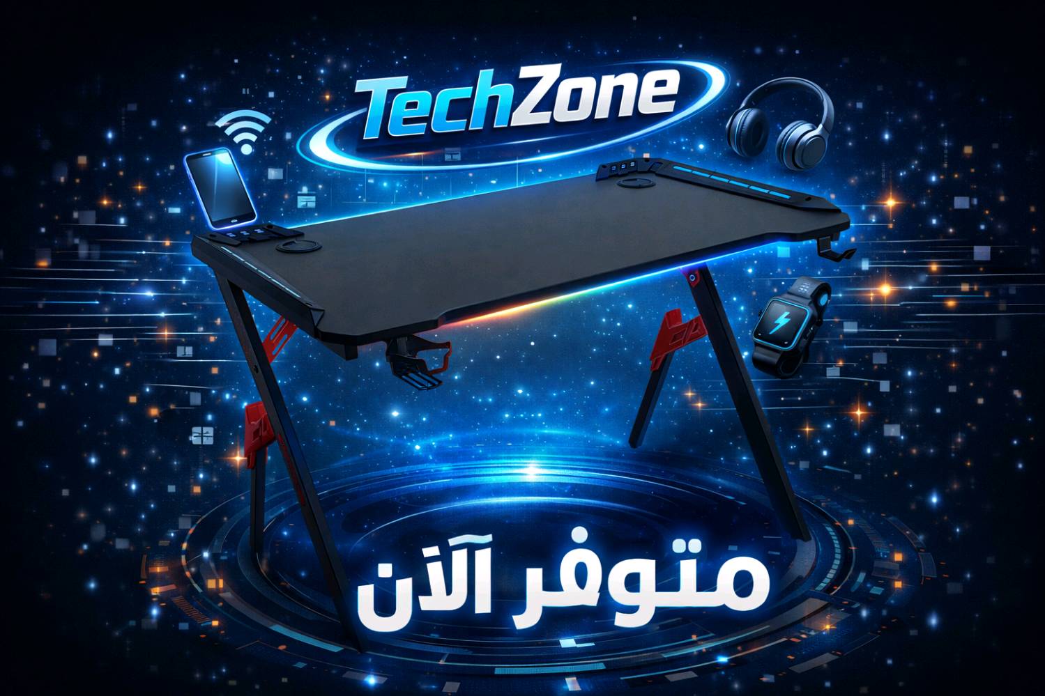 جديدنا 🔥 ميز العاب نوع Mass - RGB -
 المادة المصنوع منها:الستيل - المادة على المنضدة:كاربون فايبر 
الطول:120سم - العمق:60 سم - الارتفاع:75سم
 - مميزات اضافية:(حامل كوب/حامل سماعة/منظم الكيبلات)

(💲*السعر 110* شامل التوصيل💲)
