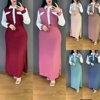 فستان كريشه • ستراس أبيض • مقاسات XL 2XL