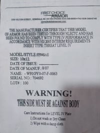 درع رصاص امريكي • جديد • خانقين