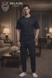 قطن مكرو ليكرا • أسود فحم • M-L-XL-XXL