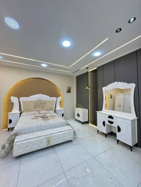 نجارة عراقية • ٨ قطع • سرير ٢٠٠×١٦٠