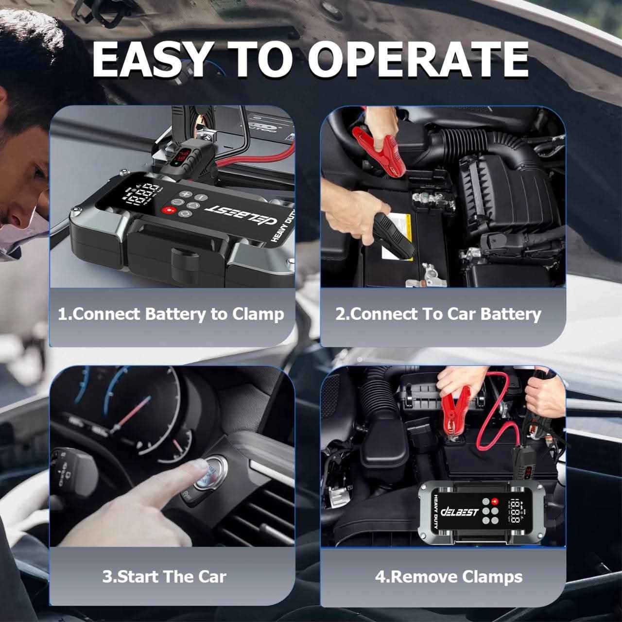 #Power Car
🚗🚗توصيل مجاني 🚗🚗👍
ضمان سته اشهر 
 الاسعار  90  الف مع توصيل مجاني 
🚀 جهاز طوارئ السيارة الشامل: ودّع القلق على الطريق!
هل سئمت من القلق بشأن إطار مثقوب أو بطارية سيارة فارغة في منتصف الطريق؟
نقدم  الحل المتكامل الذي يجمع بين القوة وسهولة الاستخدام ليمنحك راحة البال التامة أثناء قيادتك.
مواصفات المنتج
سعة البطارية: 26000 مللي أمبير
◆ مخرج USB1: 5 فولت/3 أمبير، 9 فولت/2 أمبير، 12 فولت/1.5 أمبير
◆ مدخل Type-C: 5 فولت/3 أمبير، 18 واط
◆ تيار البدء/الذروة: 1800 أمبير/3750 أمبير
◆ دورة الحياة: 1000 مرة
الحجم: 210 × 106 × 50 مم
درجة حرارة التشغيل: من -20 درجة مئوية إلى +60 درجة مئوية
مشغل محرك 4 أو 6 وا 8 وا 10 سلندر 
10.0 لتر سلندر بنزين
10.0 لتر سلندر ديزل
سيارات دراجات نارية قوارب
تشغيل البطارية الفارغة بأمان في
سيارة
سيارة دفع رباعي
شاحنة
دراجة نارية
قارب
EMERGENCY
LED
FLASHLIGHT
3 LED lighting modes
Sos
Lighting
Strobe
sos
King
✨ الميزات الأساسية التي لا يمكنك الاستغناء عنها:
⚡ بادئ تشغيل السيارة (Jump Starter) القوي:
انسَ كابلات التوصيل المعقدة والاعتماد على سيارة أخرى.
يشغل سيارتك على الفور (السيارات، الشاحنات الصغيرة، الدراجات النارية) حتى مع البطاريات الميتة تمامًا.
💨 منفاخ الإطارات الرقمي (Air Compressor):
يضبط ضغط الإطارات بدقة وسرعة (مضخة هواء قوية).
شاشة رقمية لضبط الضغط المطلوب تلقائيًا، يتوقف بمجرد الوصول للضغط المحدد.
مثالي للإطارات، الدراجات، الكرات، والمراتب الهوائية.
💡 مصباح طوارئ LED متعدد الأوضاع:
إضاءة ساطعة للعمل ليلاً.
وضع الوميض التحذيري (SOS) الأحمر والأزرق للسلامة على الطريق في حالات الخطر.
🔋 بنك طاقة (Power Bank):
مزود بمخارج USB لشحن هاتفك المحمول والأجهزة اللوحية أثناء التنقل.
🎁 احصل على نسختك الآن!
لا تدع أعطال الطريق تضيع وقتك أو تعرضك للخطر. استثمر في سلامتك وراحة بالك.
اضغط هنا للطلب أو اتصل بنا الآن! الرمادي, الأنبار


**إذا كنت صاحب هذا الإعلان وتريد حذفه لأي سبب، رجاءا أرسل رسالة إلى الدعم الفني**