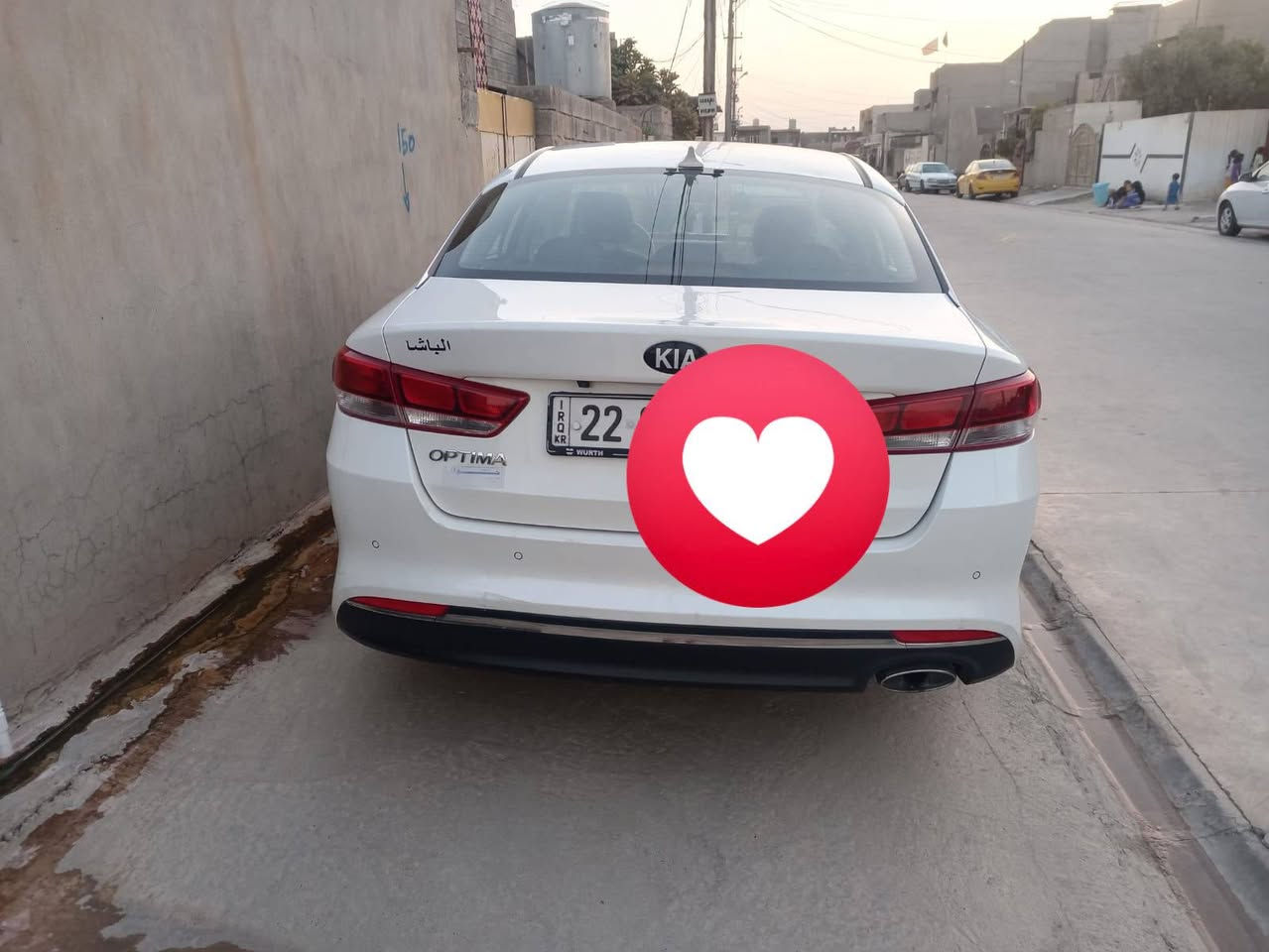سلام عليكم
كيا اوبتما كوري 2018
محرك 2000 دوش 
تحكمات استيرن 
حساسات اماميه وخلفيه 
مري شفط 
تشغيل عن بعد 
دخول ذكي 
رقم جديد 
كير ومحرك بحاله جيده 
قطعتين بيها باب بلادي وجاملق تجاري السكن 
كركوك مكانها 
شرط التحويل 
سعرها 135
***********
