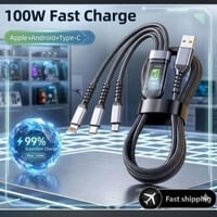 شاحن سريع ١٠٠ واط • شاشة LED • ثلاث رؤوس