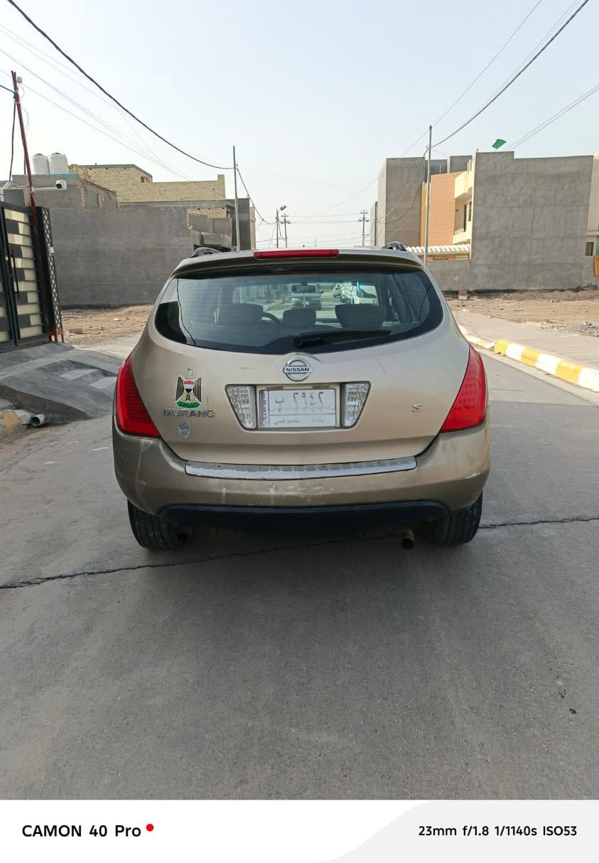 السلام عليكم للبيع نيسان مراونو ٢٠٠٧ كير مكين حاويه تبريد شغال سياره ماينقصه شي خير من الله رقم بغداد السعر ٦٠ وبيه مجال بسيط رقم الهاتف ***********
