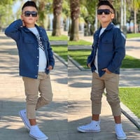 طقم عيد ولادي • تلات قطع • مقاسات 4-12 سنة