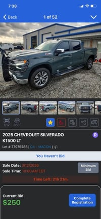 سيلفرادو Z71 • ٢٠٢٥ • مزاد كوبارت