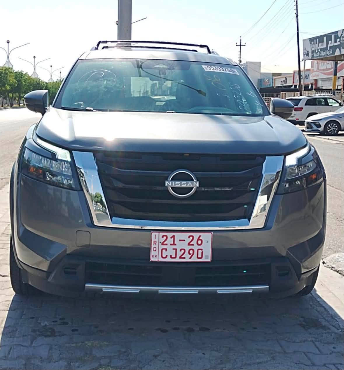 2024 Nissan Pathfinder, SV 
السيارة كــاتـــي تتـــرقم .اربــيل ..سليمانية ..دهوك
السيــارة بدون صبغ… فقط تعديل راس الچاملخ  .. مع رصعة  في حافة البنيد  
بدون شواصي بدون دواخل. جميع الإرباكات سليمة. 
العداد 9 الف مايل
مواصفات 
بانـوراما. 
دخول ذكي 
بصمة تشغيل وتشغيل عن بعد
داخل لون ابيض👌 
حـجم المحرك V6..3500
اوتوماتيك 9سرعات مع تبديل يدوي للمقود
مقاعد vip
رادار امامي وخلفي وجوانب. 
 نقطعة عمياء تحديد المسار 
شاشة كبيرة اندرويد
ومواصفات كثيرة اخرى. 
رقم الشاصي 5N1DR3BB5RC295238

للاستفسار اكثر عن السيارة يرجى مراجعة معرض المربد لتجارة السيارات كركوك حي الخضراء شارع المعارض. أو الاتصال على الرقم 
***********
