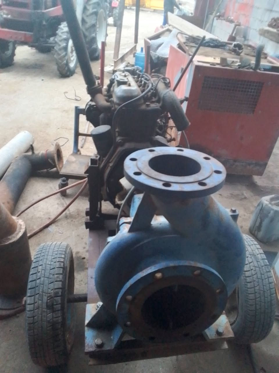 السلام عليكم مضخة ماء 8×8 محرك فيات مع ملحقاتها الهوز السحب والدفع العنوان الصويره  للاستفسار الاتصال على الارقام  **********************
