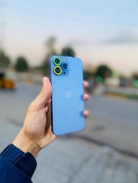 ايفون 13 برو ماكس جهاز لونة بحري مبدل شاشة وبطارية فيس ايدي شغال بطاري...