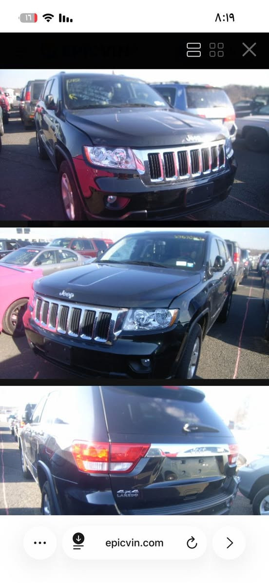 جيب ٢٠١٢ كلين تايتل فول مواصفات محرك ٣٦٠٠ تحكمات ستيرن بانوراما بصمة السيارة خير من الله بيع او مراوس بk5 السعر ١٦٥  وبي مجال بسيط ***********
