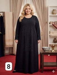 دشداشة كشمير • أسود فاحم • مقاسات XXL-5XL