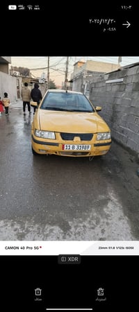 سمند مديل ١١ مصفره هيه وقرامات وتحويل مباشر  سياره كايمه رقم نكليزي شر...