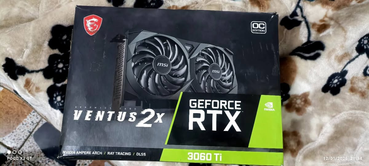 سلام عليكم  استعمال ٤ اشهر فقط 
جميع كراتين القطع موجودة 
٩٥٠ كامله بيها مجال بسيط
مواصفات r5 5600x 
Rtx msi 3060 ti
m.b 450 Asus /4 سلوت رام
16gb ram 3000hz
hdd  1t
256 ssd
case fsp
power supply 550w fsp

شاشة سامسونگ s3 
24
75hz 
٩٥٠ الف وبيها مجال
*********** تواصل او خاص
