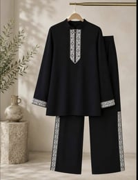 شور رجالي • قماش قطني • سواد