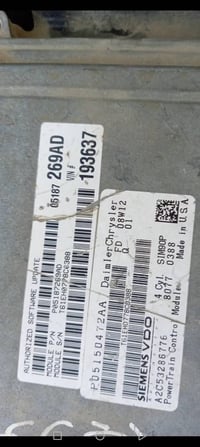 عقل محرك 2400دودج أفنجر موديل 2009مبرمج يم سامر الكهربائي السعر 150للت...