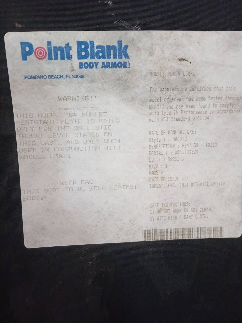 صفائح درع امريكي اصلي شركة (بوينت بلانك ) صغار مثل ما موظح للبيع ب٧٥ او مراوس بصفائح كبار قياس لارج او اكس لارج مكاني بغداد كاظميه


**إذا كنت صاحب هذا الإعلان وتريد حذفه لأي سبب، رجاءا أرسل رسالة إلى الدعم الفني**