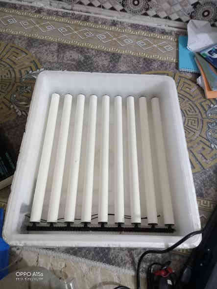 سلام عليكم فقاسه اوتماتيك مستخدمه مرتين فقط تشيل 64بيضه تعمل نضامين باتري وكهرباء تفقيسها حلو ماخذها 140واريدها100عنوان بصره جمهوريه***********اعتذر الخاص معطل وات ساب شغال
