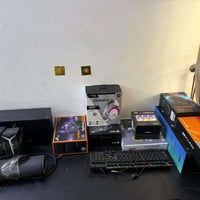 بيع مستعجل كامل ملحقات كيس شاشه ميز  سماعه رأس سماعات ار جي بي جوستك ا...