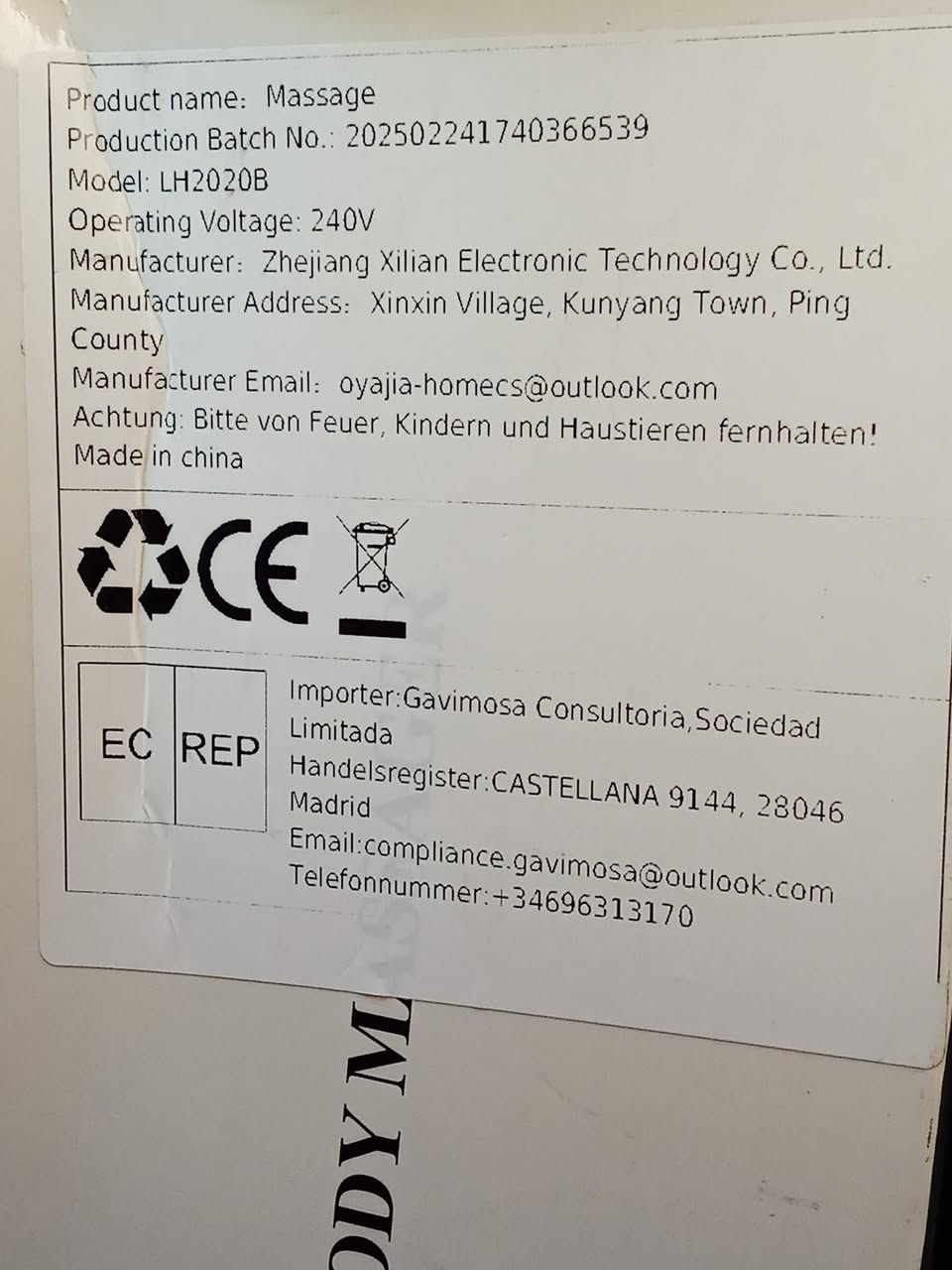 جهاز تدليك كهربائي
25


**إذا كنت صاحب هذا الإعلان وتريد حذفه لأي سبب، رجاءا أرسل رسالة إلى الدعم الفني**