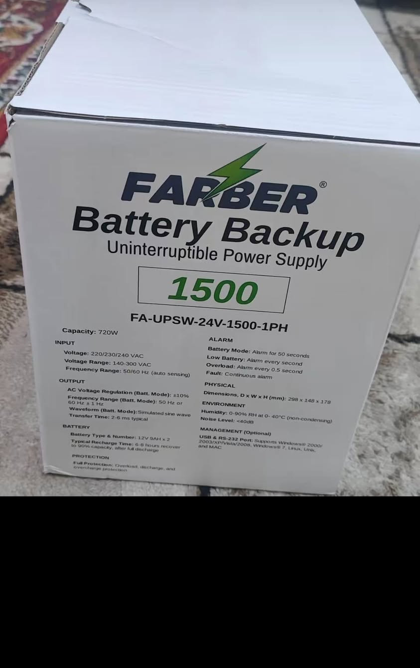 السلام عليكم ورحمة الله وبركاته
اخوان يو بي إس فاربر 1500 مستعمل اقل ال 10 ايام جديد بعده بالضمان
و شاشه كيموان قياس 27 هم مستعمله اقل 10 ايام بعدها داخل الضمان 
للبيع السعر خاص


**إذا كنت صاحب هذا الإعلان وتريد حذفه لأي سبب، رجاءا أرسل رسالة إلى الدعم الفني**