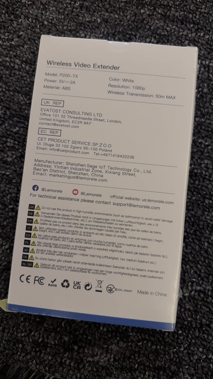 هذا القطعة هي جهاز الإرسال (TX)، وتستخدم لنقل صورة وصوت عالي الجودة من جهاز (مثل كمبيوتر محمول، كاميرا، أو ريسيفر) إلى شاشة أو بروجيكتور لاسلكياً دون الحاجة لتوصيل كابل HDMI طويل بينهما.

تواصل ***********
