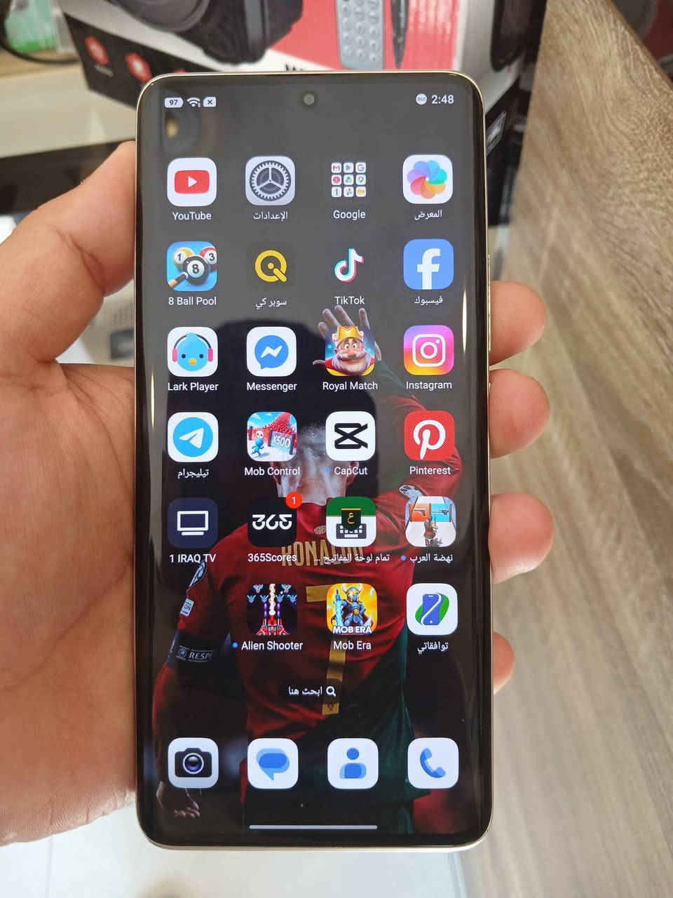 سلام عليكم ريدمي نوت 13برو بلاص 5G ذاكرة 512.رام12... شاشة منحنية بصمته مدمجة بشاشة جهاز شخط مابي كامرة خلفية 200ميكابكسل الامامية 16 بطارية 5000الاف يشحن بقوة 120واط وعندي شاحنة 100واط اصلية هم يشحن سريع طلقة معالج دايمنستي 7200الترا تردد الشاشة 120هرتز جهاز معروف وغني عن التعريف دبل سيمكارت فقط بي فطر بلظهر ممأثر ابد كلة شغال وممفتوح بلادي بلادي شركة للبيع السعر 280الف وبي مجال حك الجية او مراوس بأقل منه واخذ فرق حسب الاتفاق العنوان بغداد الشعلة او الغزالية ***********واتساب اوخاص..  توصيل ماعندي اعتذر منكم ❤
