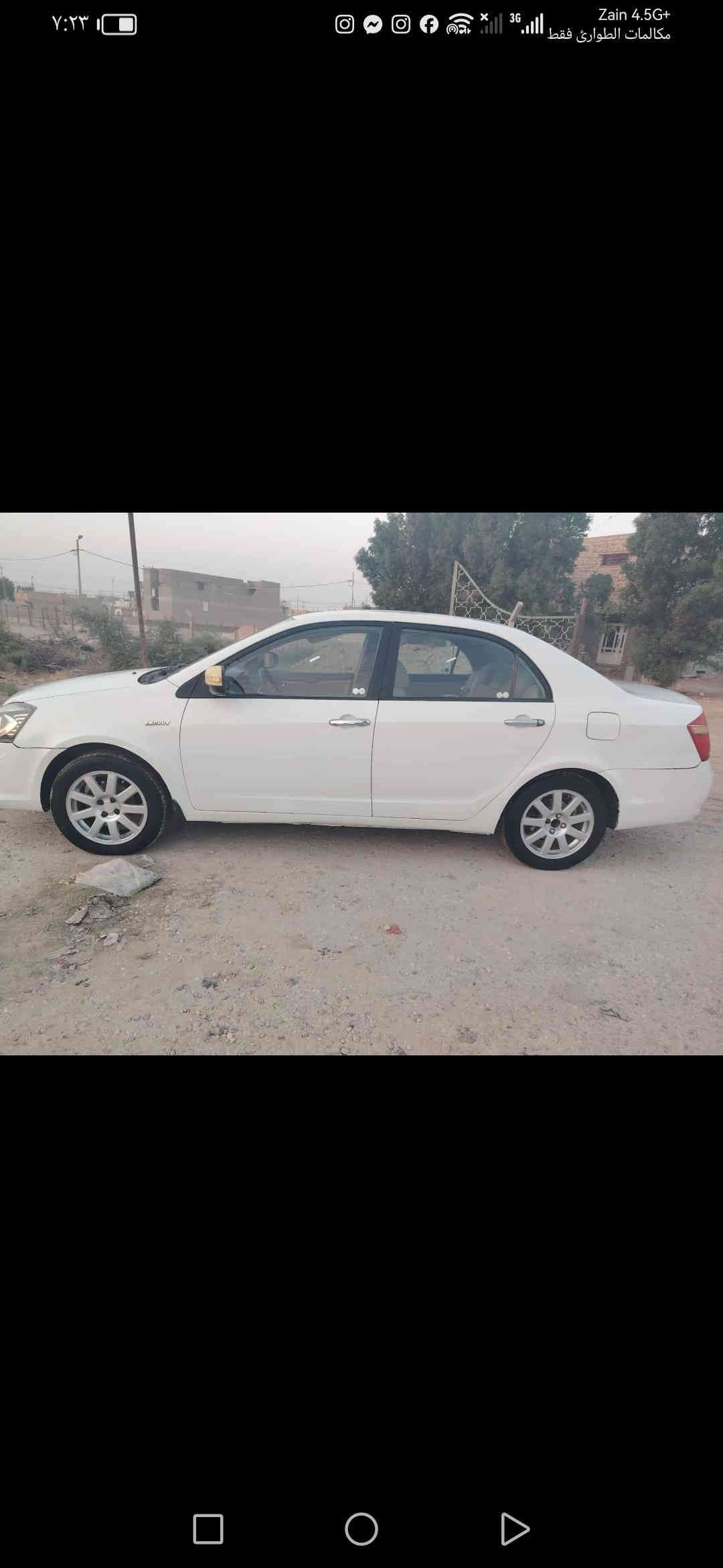 سلام عليكم جيلي 2013سيترةجديدة كفالة عامل كير محرك كسن حدادية كهربائيات كلها شغاله تبريد رقم واسط تخم تاير السعر 54وب مجال تصال على رقم ***********مكان الديوانيه عفك
