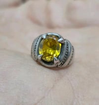 زركون أصفر • فضة ٩٢٥ • مقاس ١٨
