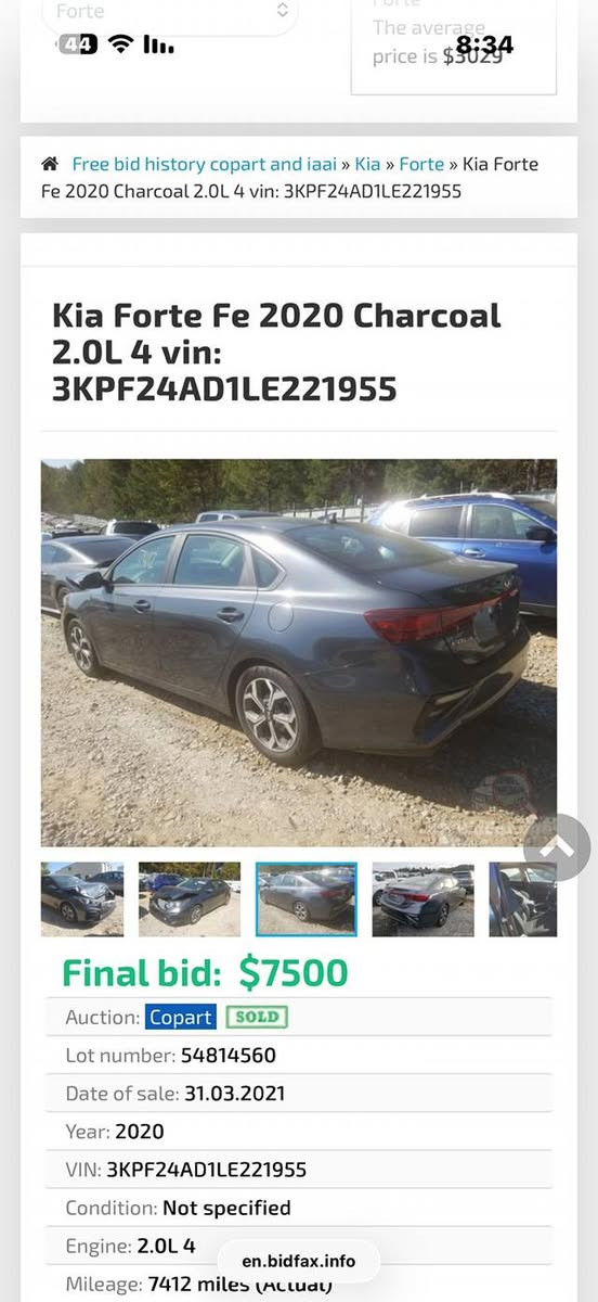 السلام عليكم
كيا فورتي موديل 2020 
أمريكي ماشية  90 mil  قابل للزيادة
بيه منظومة غاز وشغاله سعرها 3$
رقم اربيل سنوية مساقطه ، تحويل أو وكالة مضمون 
مواصفات نص فول ( شاشة ، تحكمات استيرن ، 3 أنظمة قيادة ، رادارات أمامي وجانبي ، تحديد مسار ، مثبت سرعه ...الخ )
حادثها فقط بنيد وامبدل ، صور الحادث بالمنشور 
عنوانه كربلاء 
السعر 123$ مجال قليل

***********
