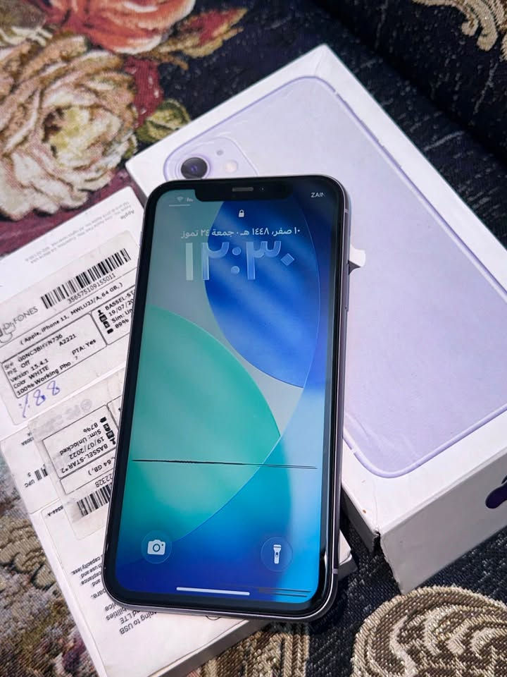 ايفون ١١عادي جهاز ممبدل ولا قطعه ذاكره 64
بطاريه🔋72جهاز نضيف بي بس هذه لخط بل شاشه موضح بل تصوير وممئثر عل لمس سعر 200 وبي مجال مكاني بغداد 
***********واتساب فقط 

***********اتصال فقط
