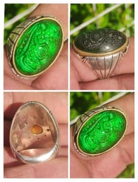 محبس حجر البلور الأخضر صياغه يدويه ثقيله جدا بغداد حي الجهاد 077143353...