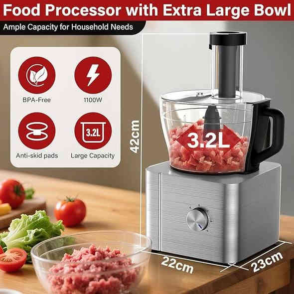 اهلا وسهلا متابعين ومحبين امزون الاصدقاء الاعزاء 💐💐

معالج طعام متعدد الوظائف
مفرمة ومعالج طعام SNDOAS 1100 واط 11 في 1
يأتي محضر الطعام متعدد الوظائف SNDOAS مزودًا بملحقات متنوعة، ما يتيح لك التقطيع، والتقطيع الناعم أو العميق، والخلط، والعصر، والطحن، والخفق، والعجن. يمكنك استخدامه لتحضير عصائر طازجة وصحية، وسلطات لذيذة، وكعكات وبسكويت، وغيرها من المأكولات الشهية

لمعرفة الاسعار يرجى مراسلة الصفحة او واتساب على الرقم ***********
