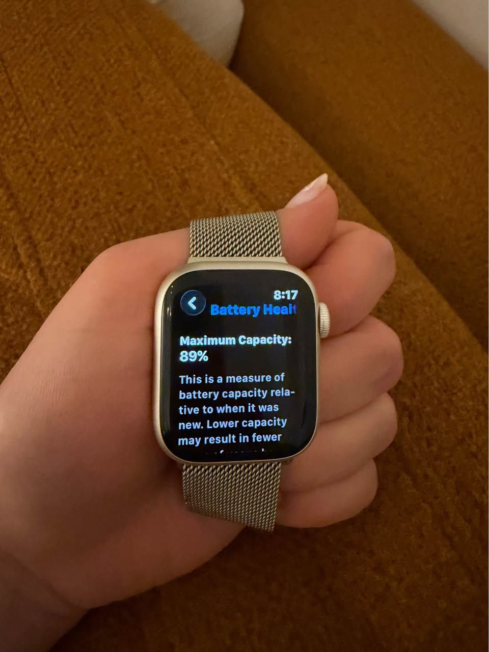 Very well kept, and in excellent condition.
I’m only selling it because I’m upgrading to the Ultra series.

This watch is perfect if you want to level up your health, fitness, sleep tracking, calorie burn, and workout routine. It even works perfectly underwater — great for swimming tracking as well. It has been incredibly reliable and smooth in daily use.

Original price: 499,000 IQD
Selling price: 325,000 IQD (slightly negotiable)

A great chance to get a nearly-new Series 9 for a much better price! أربيل, العراق


**إذا كنت صاحب هذا الإعلان وتريد حذفه لأي سبب، رجاءا أرسل رسالة إلى الدعم الفني**