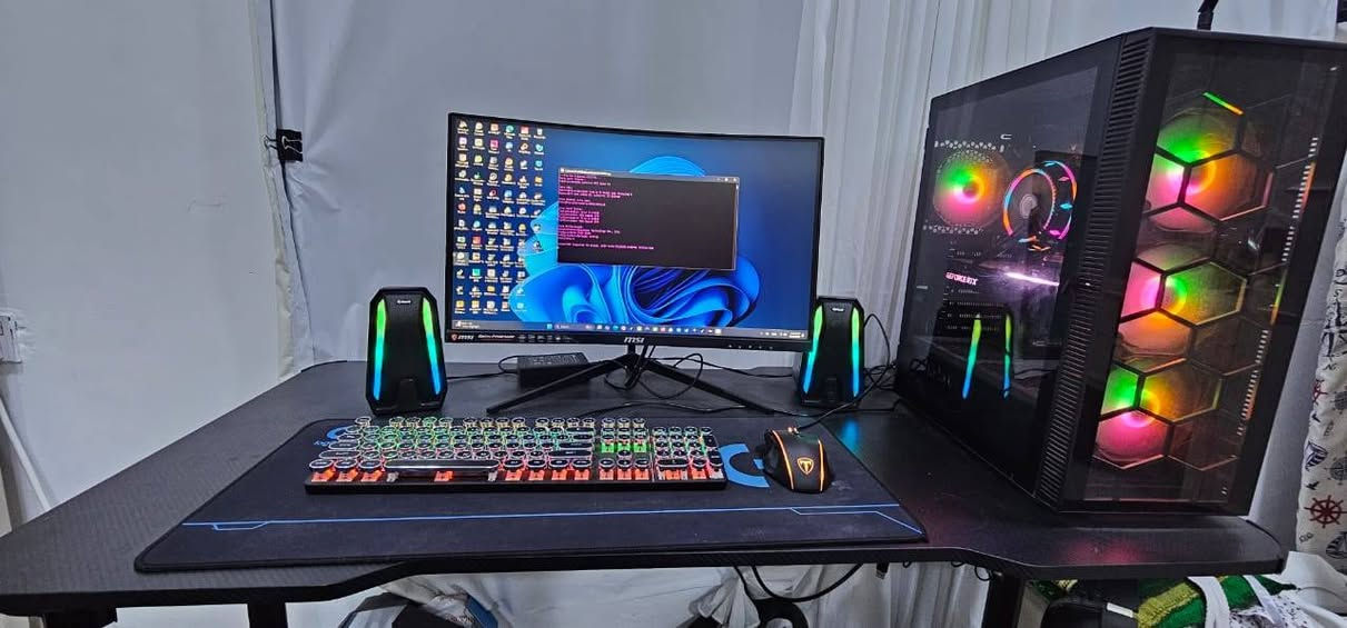 سيتاب للبيع توصيل موجود
I5 12400f
16 gb ram rgb
Rtx 3060ti 8gb
Mb b660 gigabyte 
M2 250gb
M2 500gb
Psu 650w
Moniter 
Msi 144hz curved
Keyboard muse mouse pad headset 
سعر كامل ١٢٠٠الف مجال


**إذا كنت صاحب هذا الإعلان وتريد حذفه لأي سبب، رجاءا أرسل رسالة إلى الدعم الفني**