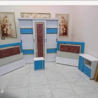 غرفة أطفال خشب • دولاب ٣دلف جرار • سرير عرض ١٢٠