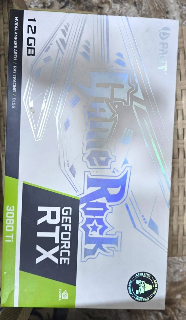 السلام عليكم 
كارت شاشة 
rtx 3080 ti
البراند palit gamerock
السعر 700 الف 
مكاني الانبار/الخالدية


**إذا كنت صاحب هذا الإعلان وتريد حذفه لأي سبب، رجاءا أرسل رسالة إلى الدعم الفني**