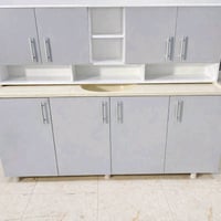 كاونتر خشبmdf قياس مترين سنك وملحق مرمر سعر 280 الف