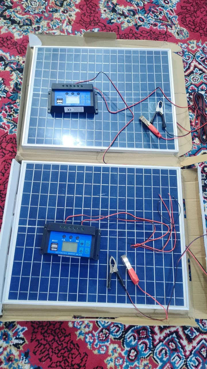 السلام عليكم
عاكسة وشاحنة بنفس الوقت جديدة + الواح شمسية عدد 2 + منظم شحن عدد 2 السعر كلهن ب 100 مكاني بعقوبة التحرير

***********
